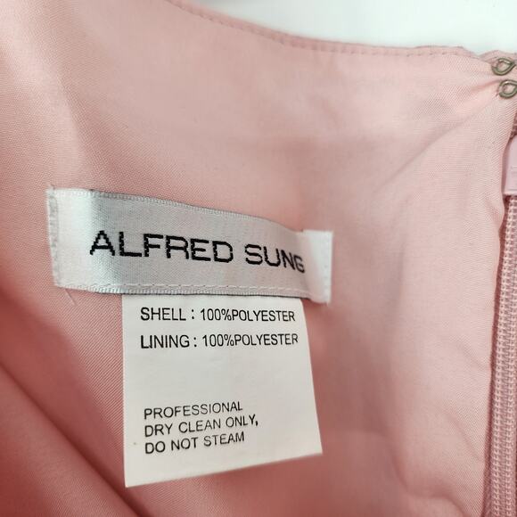 Alfred Sung Cocktail Length Off-The-Shoulder Dress Twirl Style D686 NWT size 16 - Picture 3 of 7